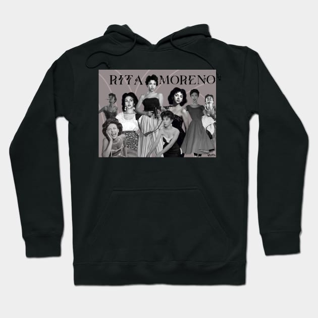 rita moreno Hoodie by Primas Artistas